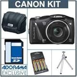 Canon PowerShot SX150 IS Digital Camera Kit - Black - with 4GB SD Memory Ca ....