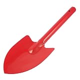 Amico Red Metal Round Handle Garden Trowel Shovel Hand Tool 17.5"