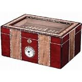 Rosewood humidor with Walnut Inlay and Digital Hygrometer - 100 Cigars