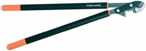Fiskars PowerGear Amboss-Getriebe-Astschere 80cm, Schnittleistung: 55 mm