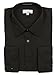 Mens Modena Solid Black French Cuff Dress Shirt