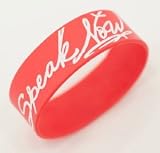 Speak Now Red Rubber Bracelet