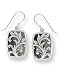 Boma Scrolled Black Mother of Pearl Rectangle Earrings