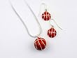 Basketball Earring and Necklace Set