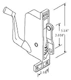 Left Hand Awning Old Style Window Operator for Stanley Windows