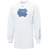 Nike North Carolina Tar Heels (UNC) White Classic Logo Long Sleeve T-shirt