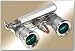 LaScala Optics Iolanta 3 x 25 Lorgnette Opera Glasses/Flashlight Platinum Silver Rings - LaScala Optics LSI06FL