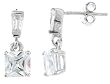 925 Sterling Silver Princess Cut CZ Earrings
