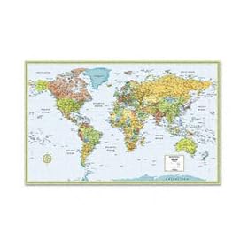 New-Rand McNally RM528959948 - M-Series Full-Color Laminated World Wall Map, 50 x 32 - AVTRM528959948 by 