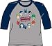 Search : Justice League JUSTICE HEAD CIRCLE Adult Gray Navy Baseball T-shirt Tee Shirt