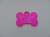 Large Bone Shape Pet ID Tag Pink...FREE SHIPPING