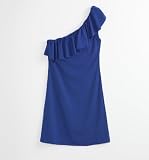 Promises Promises One Shoulder Dress - Blue X Lrg