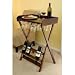 Foldable Wine Table (Walnut) (34.8H x 24.8W x 15.9D)
