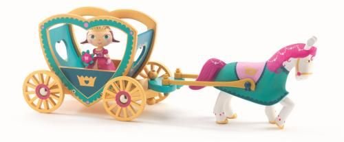 Djeco - Poupée de plastique Princesse Alycia & ze caleche (11 cm)