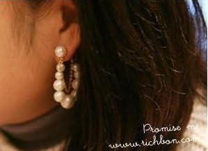 ATM FashionWorld Rope Pearl Creative Party Earrings No.14