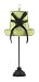 Medium Leaf Scroll Lamp with Rose Hat Shade and Ball Finial
