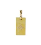 31AUOc5UoCL. SL160  14k Solid Gold Long Life Rectangle Yellow Jade Pendant