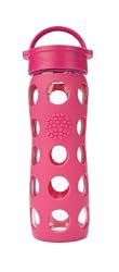 16 Oz Lifefactory Glass Bottle (Rasberry)