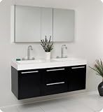Fresca Opulento Black Modern Double Sink Bathroom Vanity w/Medicine Cabinet 31AUfQNY80L. SL160 Fresca Opulento Black Modern Double Sink Bathroom Vanity w/Medicine Cabinet