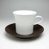 Hakusan Porcelain BIANCO series Coffee Cup & Saucer /White&Brown