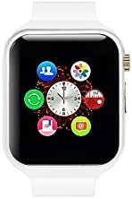 Mynike Smart Watch Bluetooth Fitness WristWatch Waterproof Smartwatch with Camera Pedometer Anti-lost Men Women Health Bracelet Watch for Apple iphone 6S IOS Samsung S7 Android Smartphone (White)