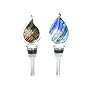 Art Glass Twisted Point Wine Bottle Stoppers
