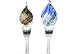 Art Glass Twisted Point Wine Bottle Stoppers