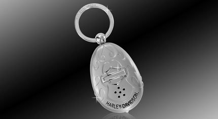 Harley-Davidson Key Chain with Recordable Audio & LED Flashlight