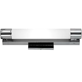 Kenroy Home 90827CH Tubo 1-Light Vanity with Opal Acrylic Diffuser Shade, Chrome, Medium by Kenroy Home