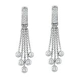 14K Diamond Dot Stiletto Earrings