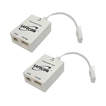 2 x Safecom SAMF-2000 Micro Filter for Broadband ADSL Router/Modem