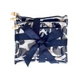 Toss Designs Seacliff Giraffe Cosmetic Bags Set of Three Black & Ivory Great for Travel