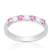 Imagine Designs Pink Sapphire and Diamond Stackable Band 1/5ctw