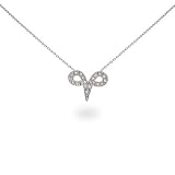 Sterling Silver & CZ Aries Zodiac Pendant