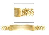 Men's 14k Yellow Gold Cuban Double Link Bracelet 8 1/2"