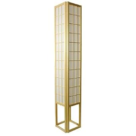 Classic Unique Best Extra Tall Large Floor Lamp - 6ft. Tall Japanese Wood & Rice Paper Electric Lantern