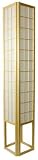 Asian Decor - 72 Window Pane Japanese Style Wood & Paper Shoji Lantern Oriental Lamp Natural