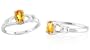 Oval Cut Citrine Ring Sterling Silver