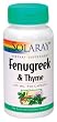 Solaray - Fenugreek & Thyme, 100 capsules