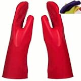 SiliconeZone Pair Of Oven Mitts, Bright Blue