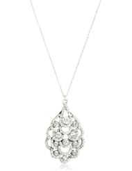 Nina Eden Antique Silver Statement Pendant Necklace