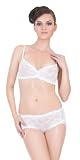 Sensual Mystique Embroidered sheer bikini top with matching boy shorts
