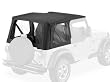 Bestop 51121-15 Replace-a-top Black Denim Replacement Soft Top with Half Door Skins