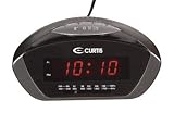Curtis International CR1274-GRAPHITE Am/fm Clock Radio with Digital Led Display