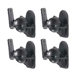4 Pack of Black Universal Speaker Wall Mount brackets