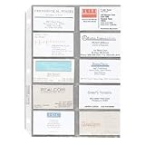 SPR00700 Business Card Sleeves, Side Load, 11x8-1/2, 10/PK, Clear