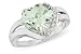 3 1/2 Carat Heart-Shaped Green Amethyst and Diamond 14K White Gold Ring 3 1/2 Carat Heart-Shaped Green Amethyst and Diamond 14K White Gold Ring