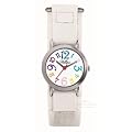 Les filles/enfants la Montre de Velcro Blanc, Color�s et Brillants (Kid74)