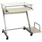 Mini Techno White Computer Desk (White) (29H x 33.3W x 19.7D)