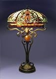 Victorian Design Tiffany Table Lamp with Bronze base